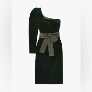 Small Silvia Tcherassi Dianora Green Velvet Dress